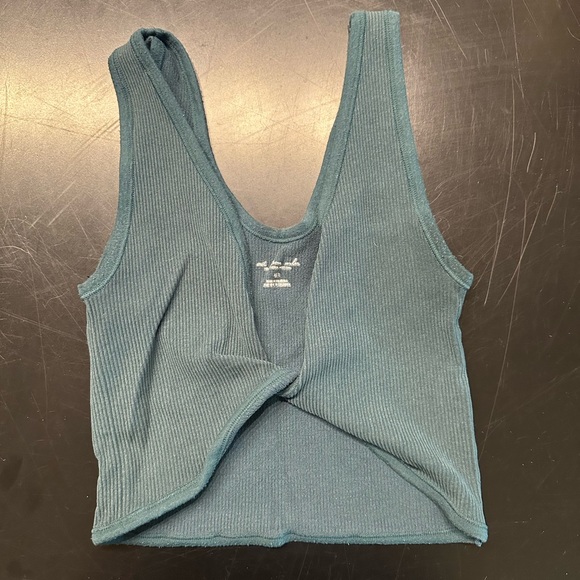 Out from under turquoise reversible crop tank top - Picture 2 of 2